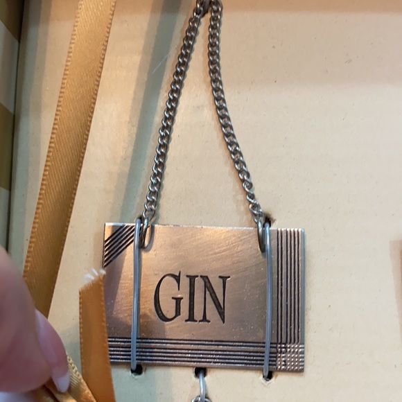 Bombay NWT set of 4 piece bar ware booze alcohol bottle nickel brass - Picture 4 of 6